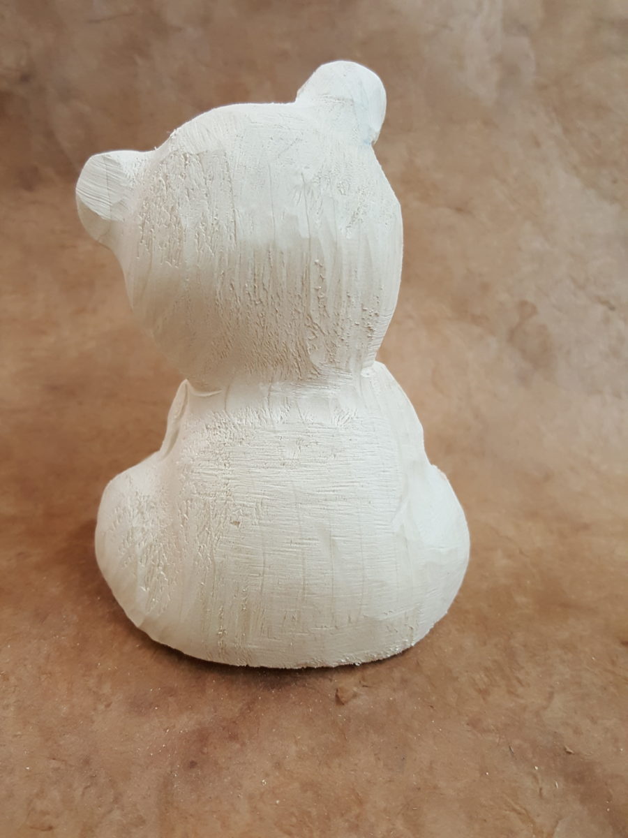 Cute Teddy Beat 4 1/4" tupelo Roughout - Image 4