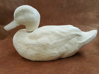 Teal, Green Winged- Basswood Roughout head up