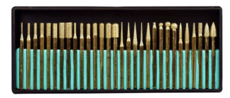 Diamond 30 Piece Bur Set 1/8" shank 120-150 grit Titanium Coated