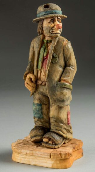 Basswood Rough-out- Hobo, Clown Face by Wayne Shinlever <P>8 ½" T