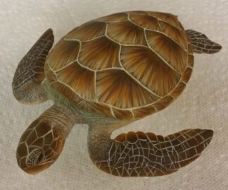 Sea turtle 10" size- Tupelo Roughout w/ pattern