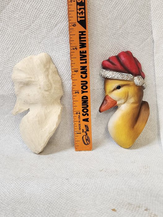 Duck Ornament w/ Stocking Hat 4 3/4" tupelo Roughout from Fowl Play Studios - Image 2