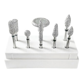 Gourd Bur 1/8″ Shank Diamond Blizzard Bits Set of 8 - Fine