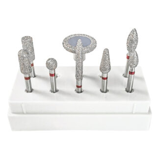 Gourd Bur 1/8″ Shank Diamond Blizzard Bits Set of 8 - Coarse