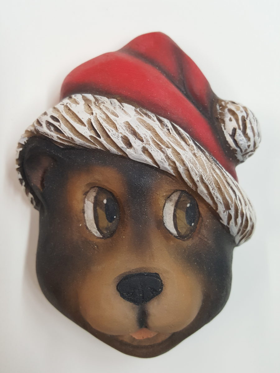 Santa Bear 4 1/2" tupelo Roughout from Fowl Play Studios