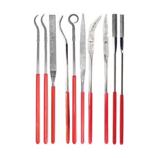 Diamond Files Bent set of 10  150 grit