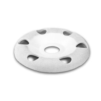 Saburr-Tooth 4" Donut Wheel W/ Holes Round Face (Ex-Fine Grit) 5/8" Bore