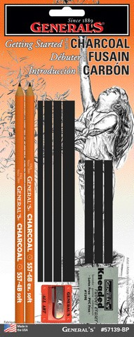 General Pencil Charcoal Set – Kohlezeichnungs-Set Für Anfänger, Mit Weidenkohle-Stiften