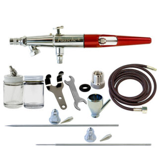 Paasche VLS Set Double Action Set w/ Metal Handle (.55, .75, & 1.05mm heads) & 1/8"BSP Adapter