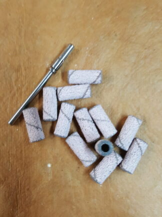 Drum Sander Kit 1/8" ID / 1/4" OD Medium (150 Grit) Pk /12 W Mandrel