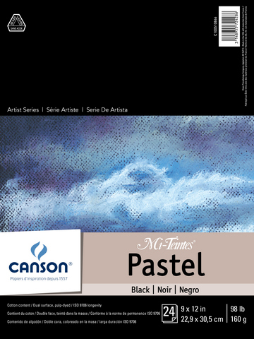 ARTIST SERIES MI-TEINTES BLACK 24 SHEETS 9X12