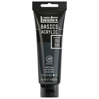 LIQUITEX BASICS ACRYLIC COLOR 4OZ TUBE PAYNES GRAY