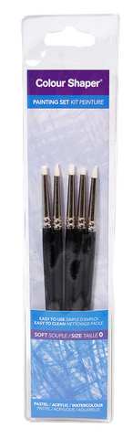 Colour Shaper Angle Chisel Brush - Soft Ivory Silicone Tip For Painting And Blending