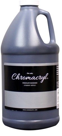 CHROMACRYL ACRYLIC COLOR 1/2 GALLON BLACK