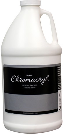 CHROMACRYL ACRYLIC COLOR 1/2 GALLON WHITE