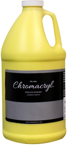 CHROMACRYL ACRYLIC COLOR 1/2 GALLON COOL YELLOW