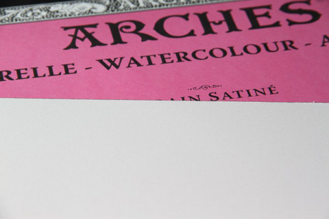 ARCHES WATERCOLOUR HOT PRESS BLOCK NAT WHT 140LB 12X16