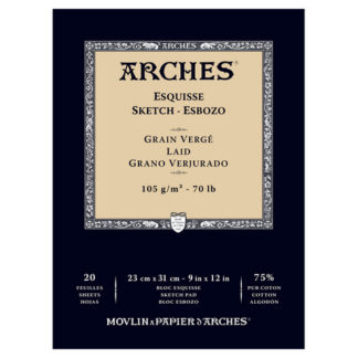 ARCHES SKETCH PAD WHITE 70LB 9X12