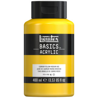 BASICS ACRYLIC COLOR 400ML SQUEEZE BOTTLE CAD YELLOW MD HUE