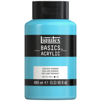 BASICS ACRYLIC COLOR 400ML SQUEEZE BOTTLE LT BLUE PERMANENT
