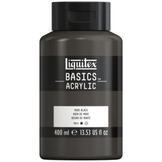 BASICS ACRYLIC COLOR 400ML SQUEEZE BOTTLE MARS BLACK