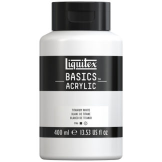 BASICS ACRYLIC COLOR 400ML SQUEEZE BOTTLE TITANIUM WHITE