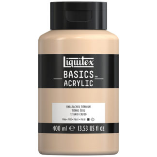 BASICS ACRYLIC COLOR 400ML SQUEEZE BOTTLE UNBLEACH TITANIUM