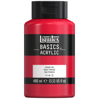 BASICS ACRYLIC COLOR 400ML SQUEEZE BOTTLE PRIMARY RED