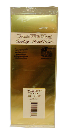 BRASS SHEET METAL .010- 4 X 10