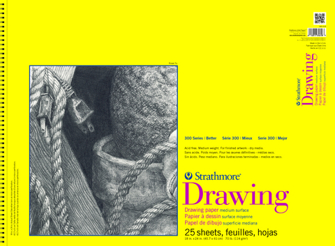 DRAWING MEDIUM SURFACE SPIRAL TOP 25 SHEETS 70LB 18X24