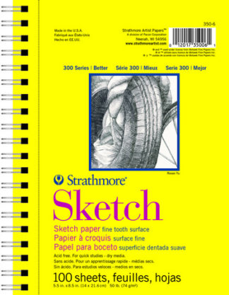 SKETCH SPIRAL PAD 50LB 100 SHEETS 5.5X8.5