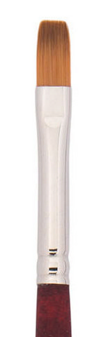 VELVETOUCH GOLDEN TAKLON SHORT HANDLE FLAT SHADER 8