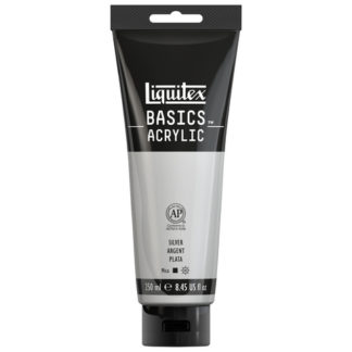 LIQUITEX BASICS ACRYLIC COLOR 250ML TUBE SILVER