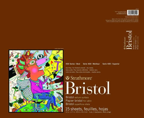 BRISTOL 2 PLY VELLUM TAPE SIDE 15 SHEETS 100LB 14X17