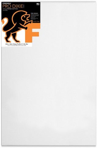 PRO SERIES 12OZ DIXIE STRETCHED CANVAS 24X36 2-1/4 BARS