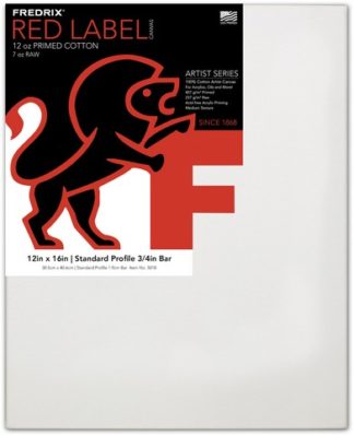 ARTIST SERIES RED LABEL STRETCH CANVAS 12X16 11/16 BARS