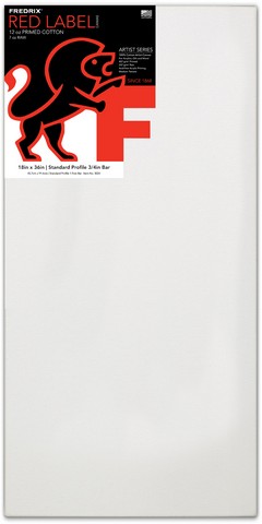 ARTIST SERIES RED LABEL STRETCH CANVAS 18X36 11/16 BARS
