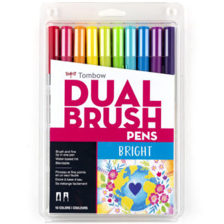DUAL BRUSH PEN 10 COLOR BRIGHT SET