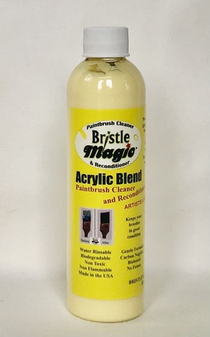 BRISTLE MAGIC ACRYLIC BLEND CREAM BRUSH CLEAN AND COND 8OZ