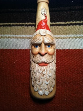 1/2 cut Beer Bottle basswood<P>Painted & Carved bottle sample only 2 1/2" Wide x 9" Tall