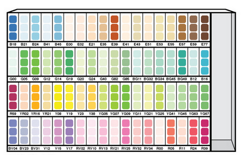 216PC COPIC ORIGINAL 72 COLOR ASSORTMENT C