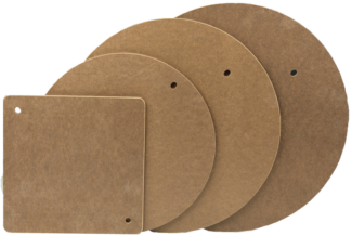 12" Masonite Bat with Holes for Pottery Wheels (NE Hardboard)