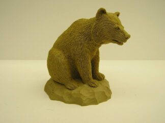 Basswood Rough-out by Gene Webb - Sitting Bear <P> 6 " x 5 1/8" x 4"