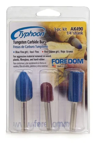 Typhoon Bur 1/4" shank-AK490 Typhoon Kit, 1/4″ shank, 3-Pc