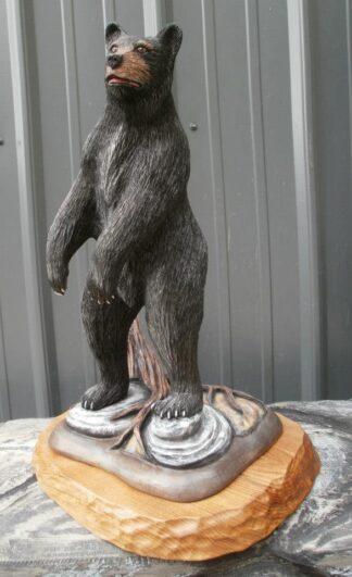 Basswood Rough-out by Gene Webb - Standing Bear <P> 11 1/2 " x 5 " x 4"